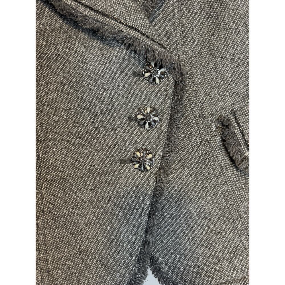 Cache Size Large Y2k Metalic Silver Gray Boucle W… - image 3